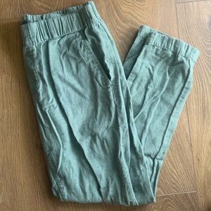 VINCE. GREEN PULL-ON PANTS